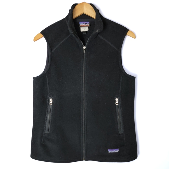 Patagonia Jackets & Blazers - Womens Patagonia Synchilla Full Zip Fleece Vest Size Medium Black 25165